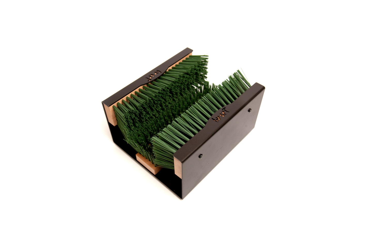 De Borstelfabriek Voetveger - De Box zwart (Borstel oud groen)